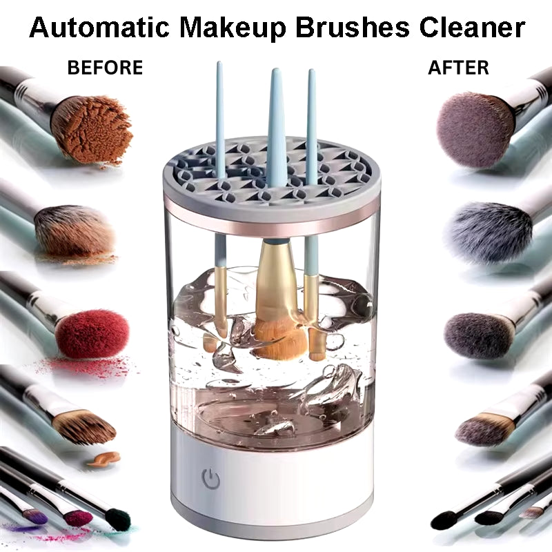 Revolutionize Your Beauty Routine with the USB Plug Electric Makeup Brush Cleaner - Automatic Cleaning & Drying Machine with Silicone Mat